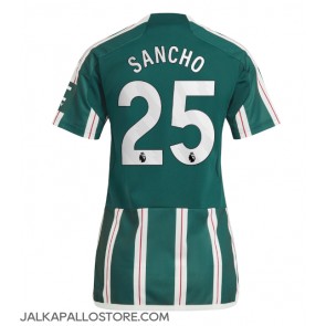Manchester United Jadon Sancho #25 Vieraspaita Naisten 2023-24 Lyhythihainen